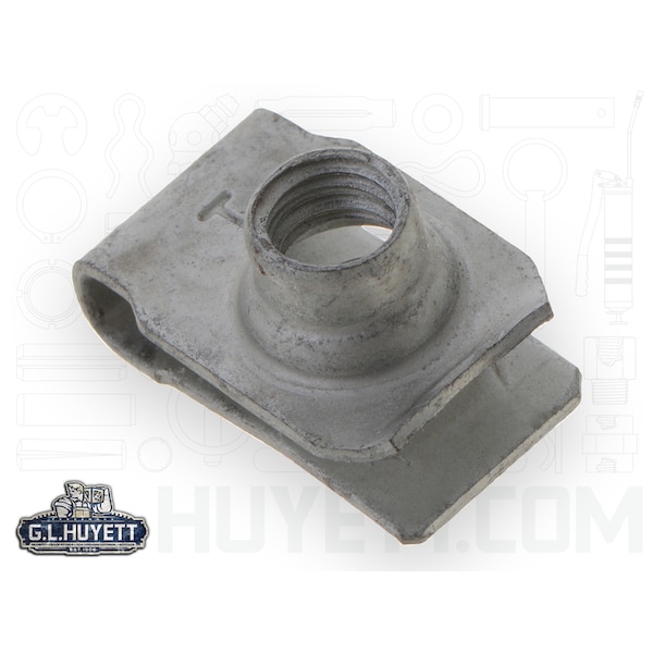 A Raymond Tinnerman Spring Nut, 5/16"18, U Shape, Zinc Plated Finish